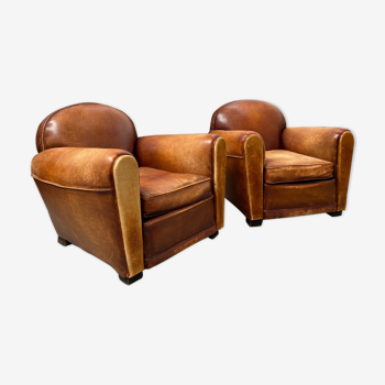 Paire de fauteuils « Club » années 50