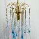 Murano Chandelier Blue Crystal Drops