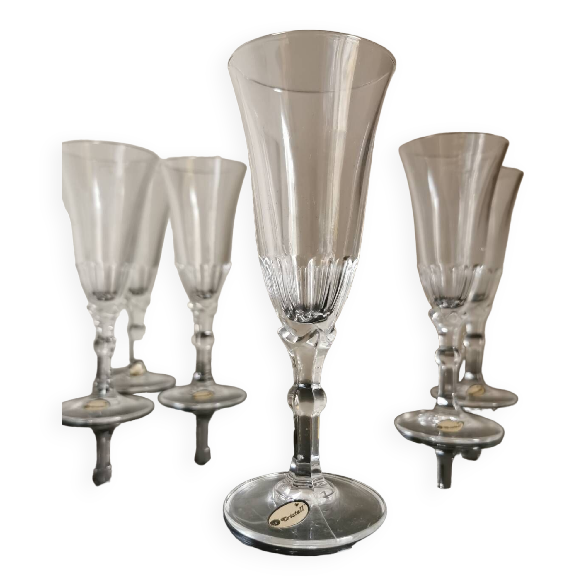 New bohemian crystal flute 6pcs available