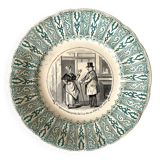 Sarreguemines talking plate, real estate theme