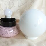 Ball lamp, ceramic and opaline ball lamp, mood and living room lamp