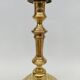 Pair of solid brass candlesticks, early 18th century.