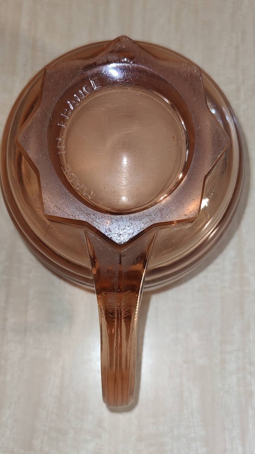 Pink glass jug