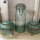 Lot de Bocaux anciens en verre