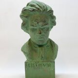 Terracotta bust of beethoven signed by henri onesto