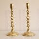 Pair of vintage 1960 brass candle holders