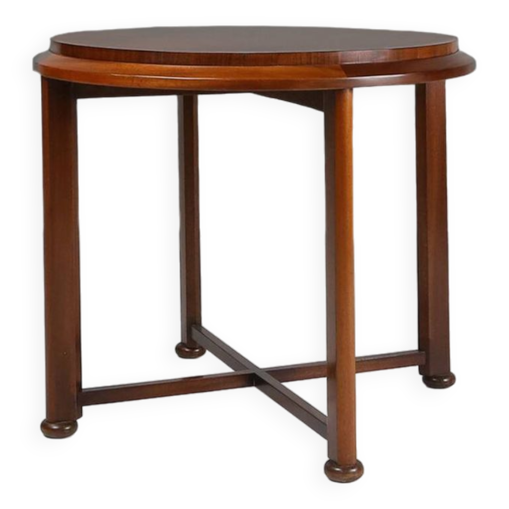 Luxurious Art Deco coffee table in root wood veneer, France, 1930s
