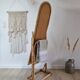 Rattan psyche mirror