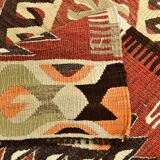 Red Brown Tribal Turkish Kilim Rug 146x292Cm SK 35174