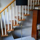 Vintage tripod floor lamp in gold-plated brass