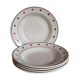 Five plates Céranord Saint-Amand "Brocatelle" vintage