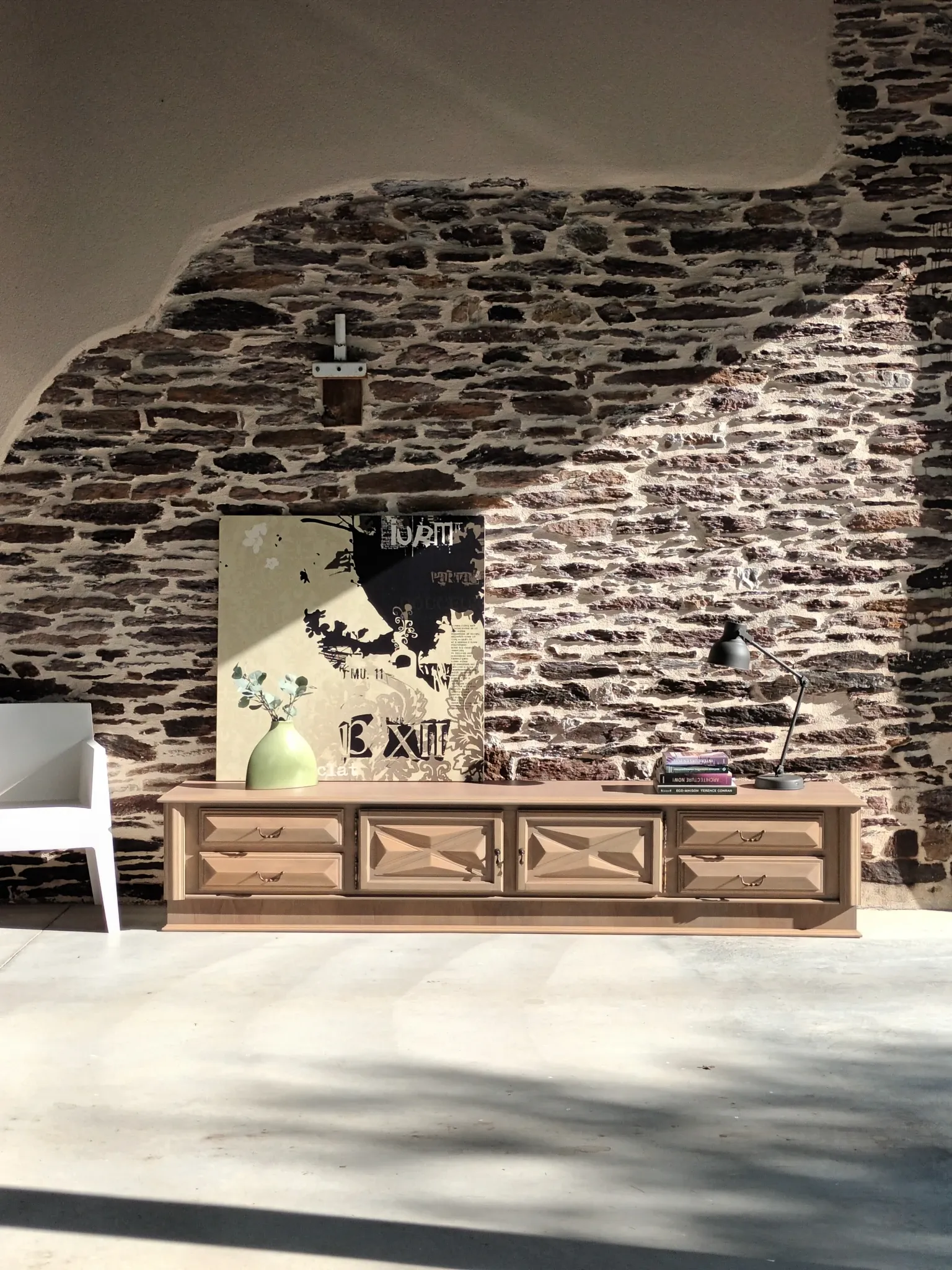 Large sideboard, TV stand, bench.