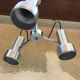 Old hanging 3 arm chromed metal + spots alu 70s vintage