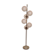 Lamp of the 1970s globe in opaline and chrome
