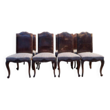 Set of 8 Louis XV style walnut chairs