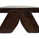 Vintage Coffee Table Wengé Brutalist Postmodern 70's Design