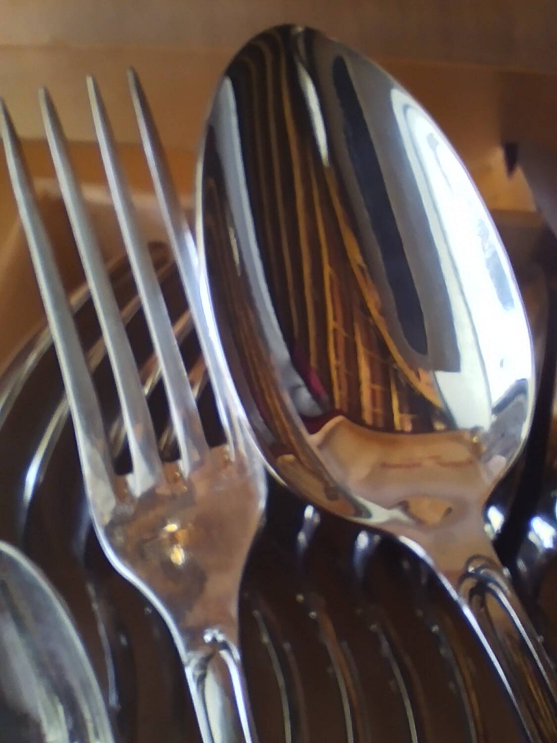 Cutlery set 49 pieces silver metal rocaille model St Médard