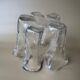 Sompex MCM vintage tissue vase: large clear textured glass