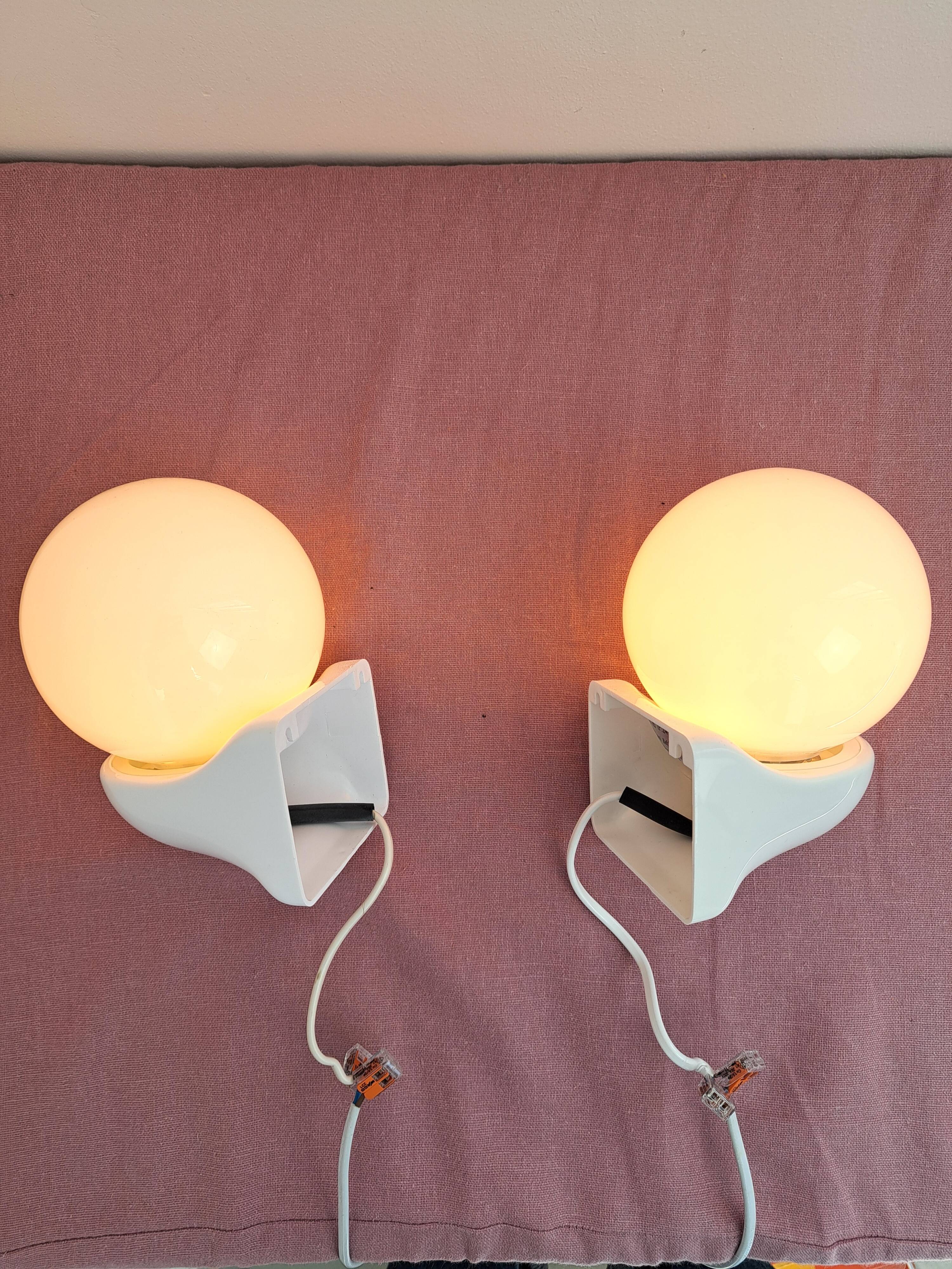Pair of Syla night light or bathroom design space age