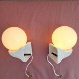 Pair of Syla night light or bathroom design space age