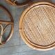 Vintage rattan trundle coffee table