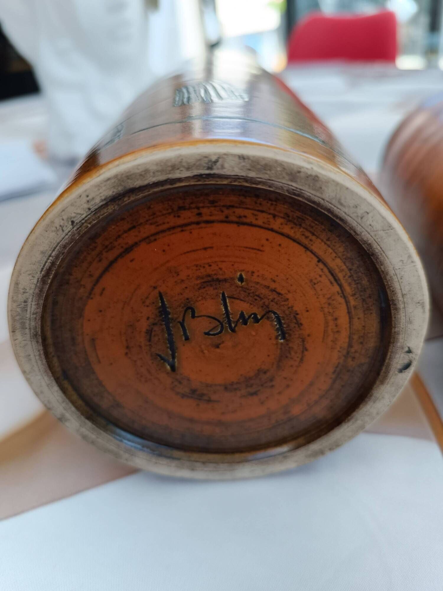 Cylindrical vase J. Blin / cylindrical vase Roger Capron