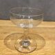 Series of 5 old and engraved champagne glasses