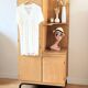 Renovated vintage 1950s oak boarding school wardrobe
