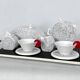 Ceramic Tea Set by Mas for Memphis Milano, 1980s, Set of 7