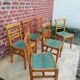 Chaises formica et bois 1950 circa