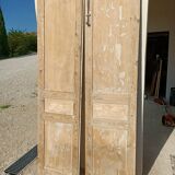 Pair of old fir doors 113x232