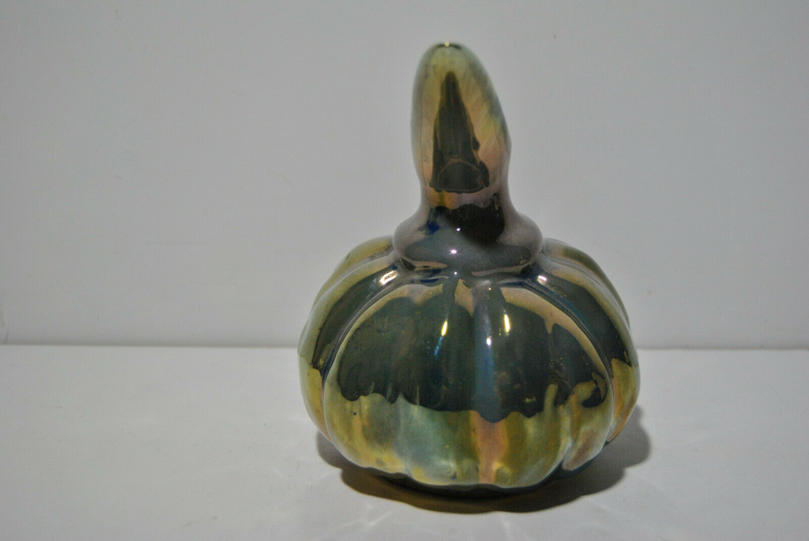 Ceramic pouring jug Rambervilliers art deco flamed sandstone metallic reflection