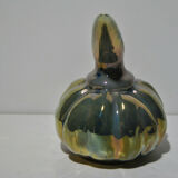 Ceramic pouring jug Rambervilliers art deco flamed sandstone metallic reflection