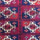 Antique traditional turkoman rug oriental hand made rug 184x124cm