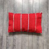 Red Moroccan kilim cushion