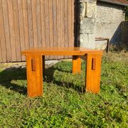 Solid pine coffee table, 1970s