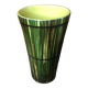 Old vase st clément france green & yellow ceramic vintage #a392