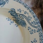 6 antique deep plates in ironstone