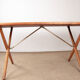 Danish dining table in teak, beech, and brass, model AT 303 Hans Wegner.