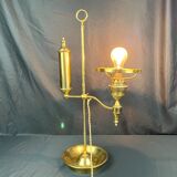Ancienne lampe Quintet globe opaline XXème