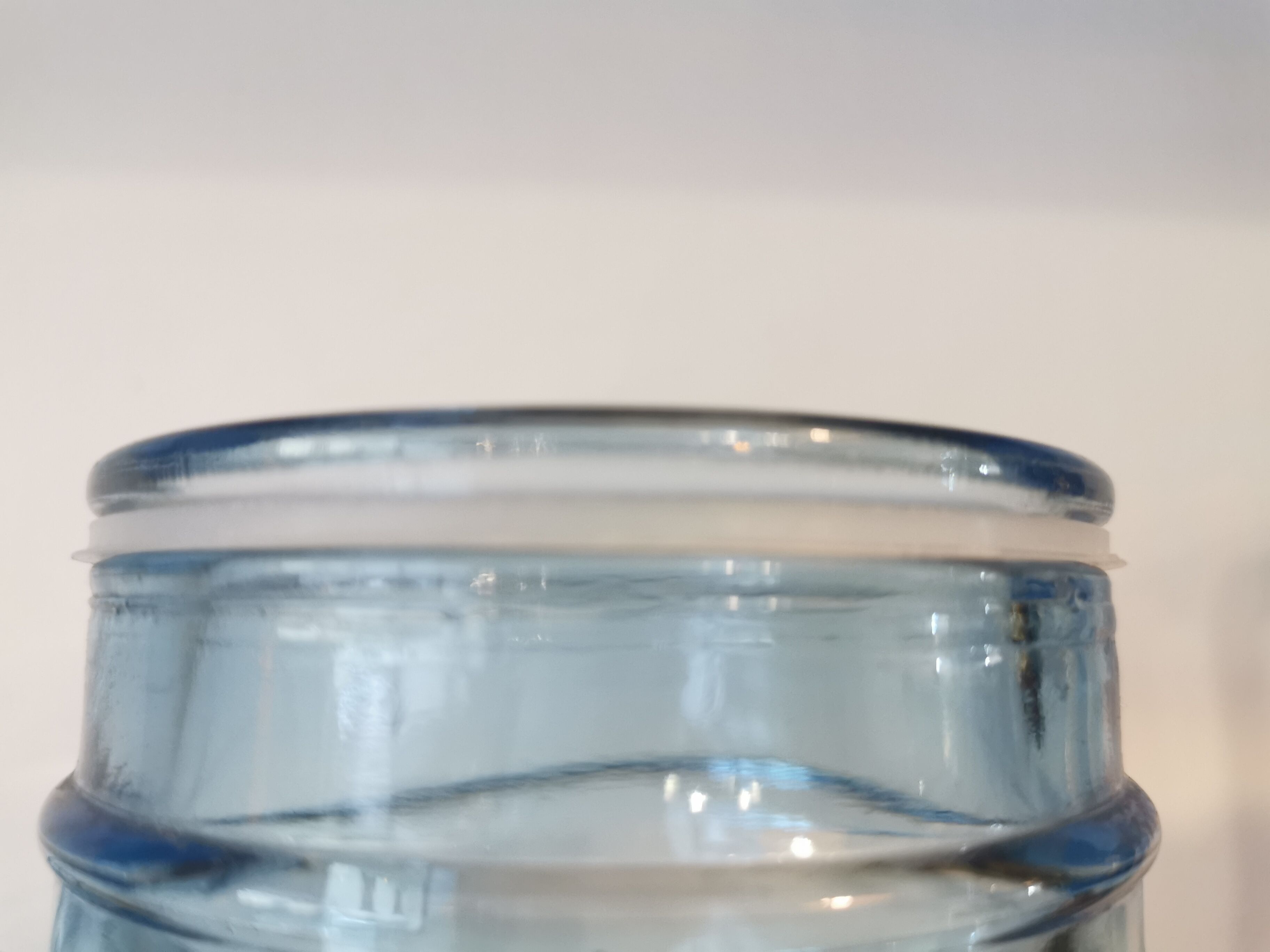 Coffee and sugar jars in blue glass and aluminum