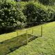 Vintage design dining table in smoked glass & chrome metal