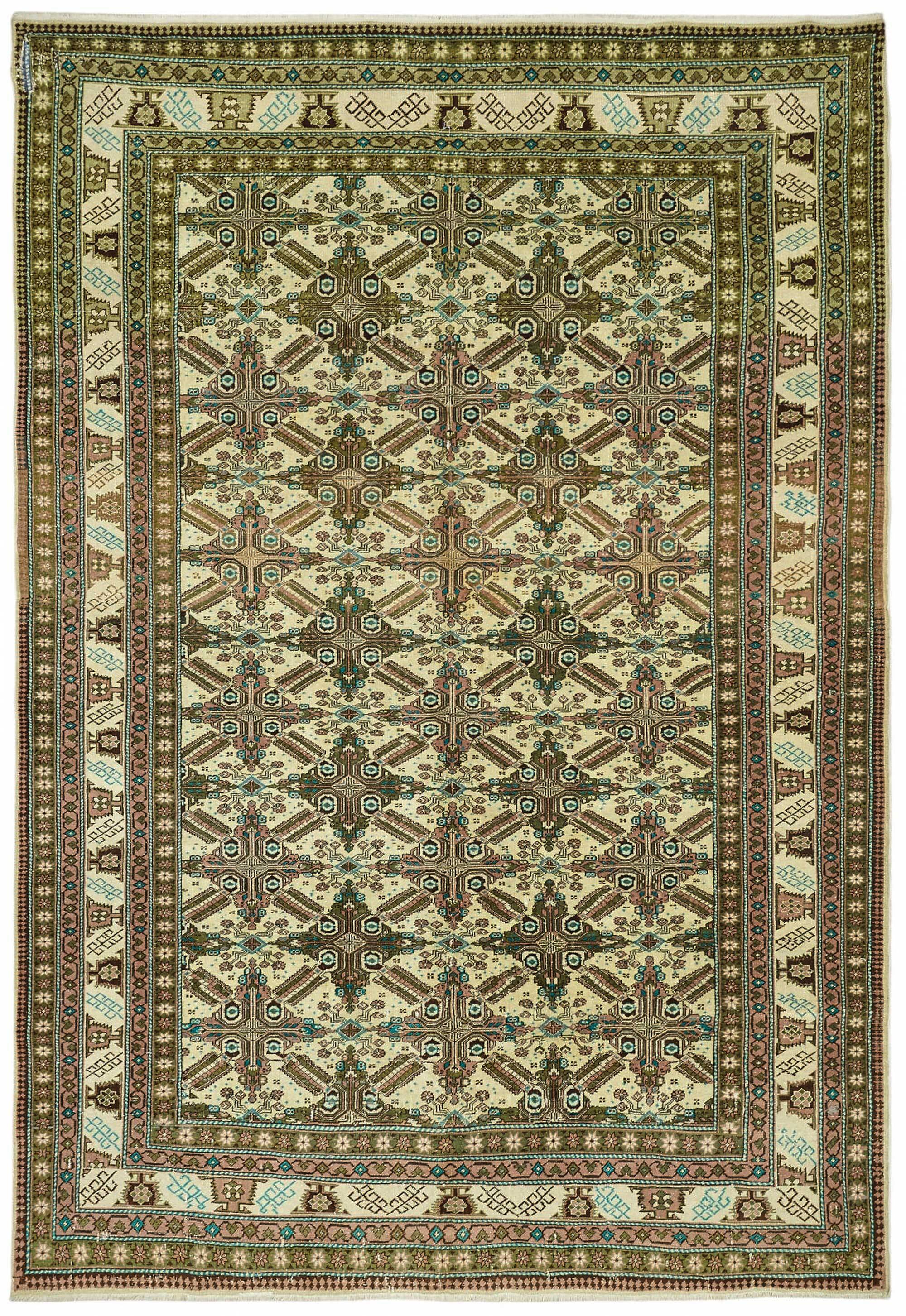 Turkish Wool Vintage Kayseri Rug 196 cm x 284 cm