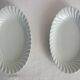 Set of 2 Haviland twisted white porcelain dishes Limoges