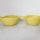 Two yellow ceramic dishes