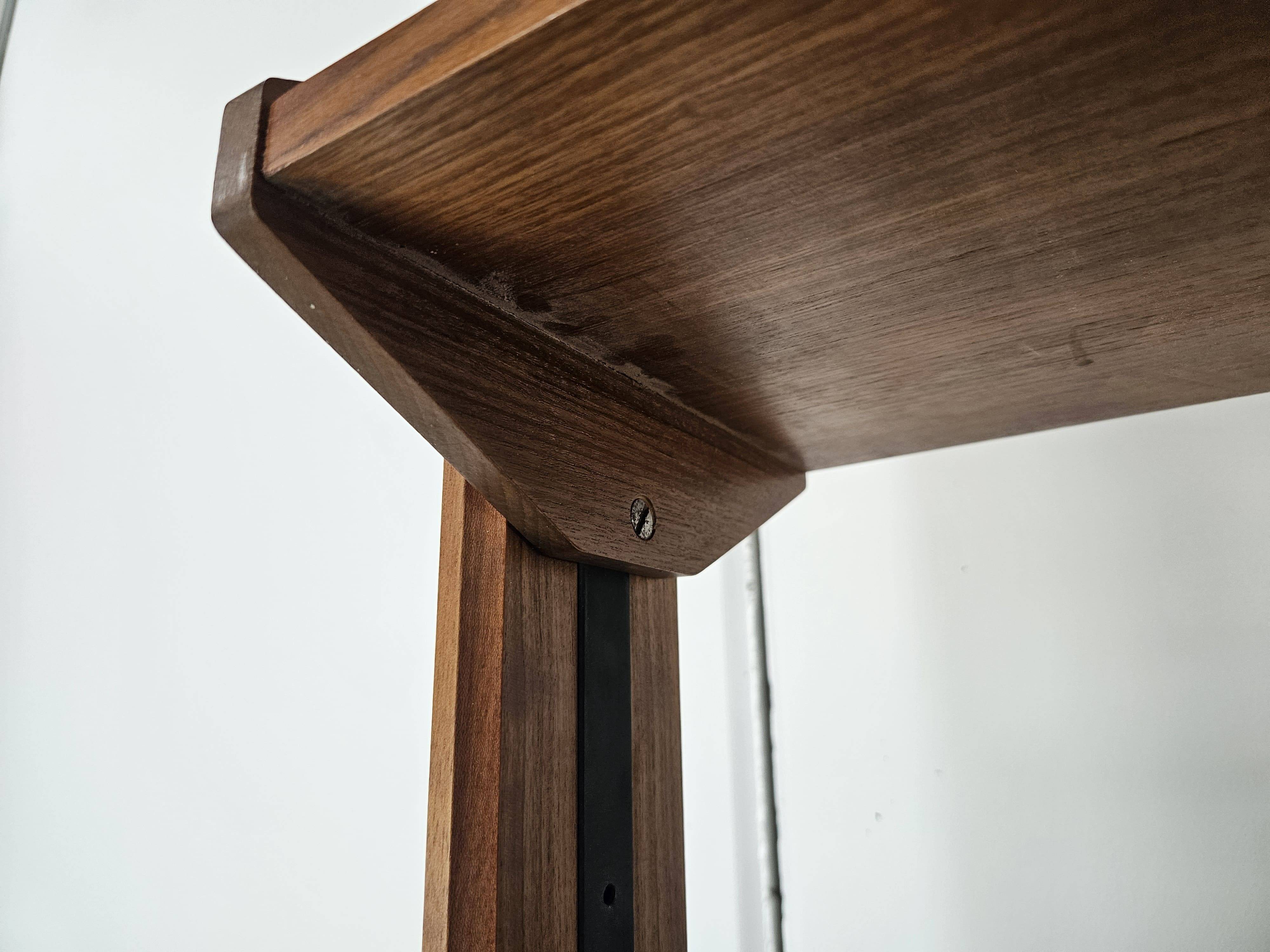 1960s teak floor/sky bookcase with shelves and compartment