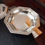 Art Deco plate 1930 silver metal