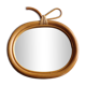 Vintage rattan apple mirror