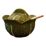 Old “cabbage” tureen with ladle.