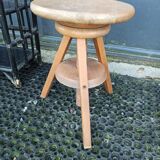 Tabouret à vis d'atelier en bois de 46 à 65 cm